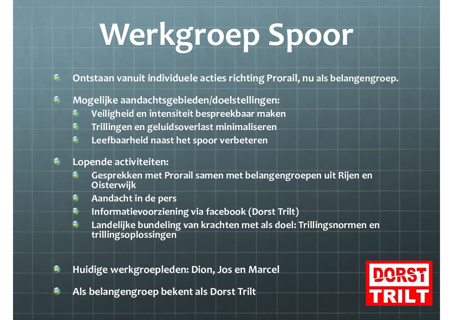werkgroep spoor
